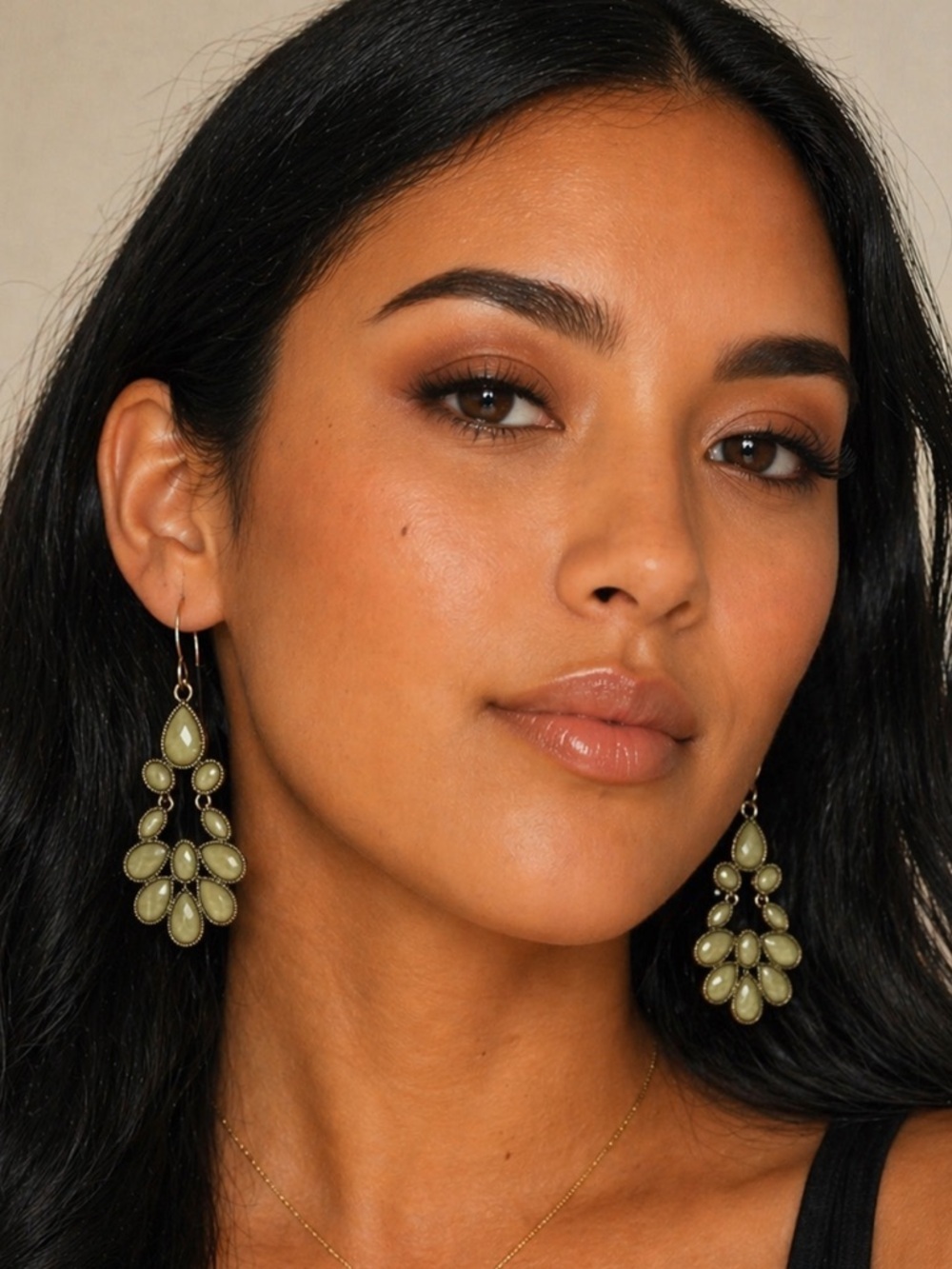 Olive Multi-Teardrop Chandelier Earrings - Women Jewelry